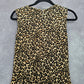 Michael Kors Brown Animal Print Knee Length Sleeveless Flare Pleat Dress 4
