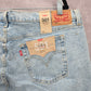 Levi's Blue 501 High Rise Cotton Button Fly Jeans Denim Pants Shorts Plus 20W 2X
