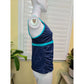 Costal Blue Navy Blue/Green Strapy Tank Top Medium