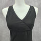 Danskin Now Black Crisscross Sleeveless Racerback Activewear Tank Top Small