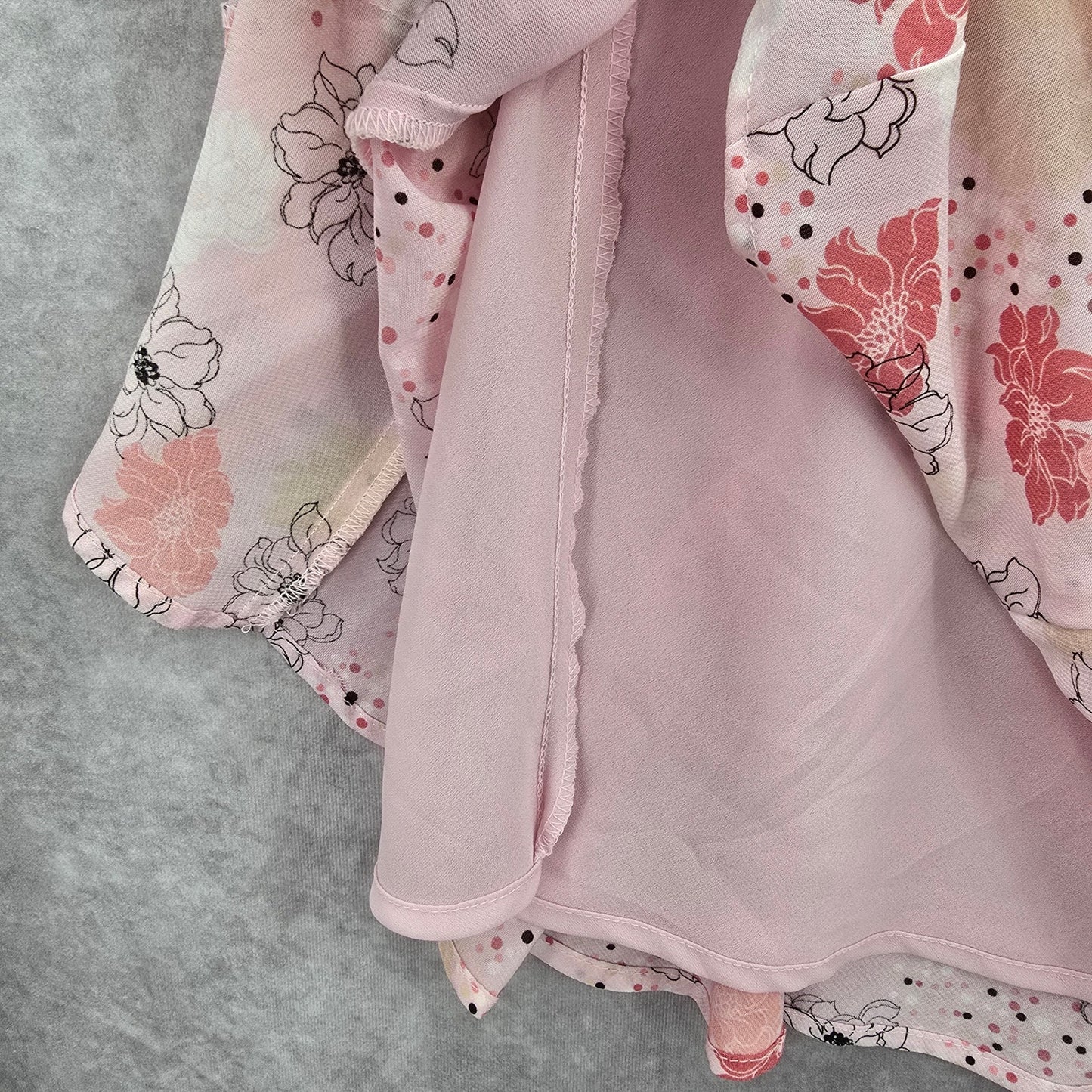 Laura Scott Pink Floral Flare Boho Indie Y2K Knee Length Cottage Skirt Large