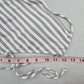 Gray Stripe Halter Tie Active Sports Bra Padded Bikini Bralette Swim Top S Small