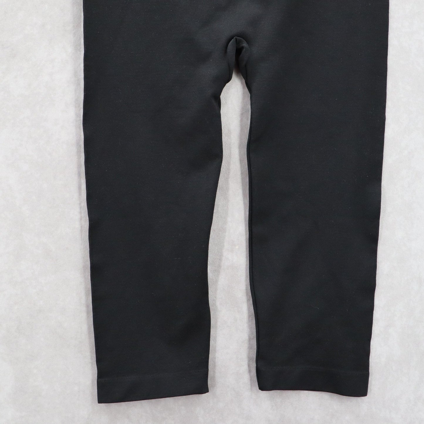 Black Stretch Cropped Capri Casual Relaxed Leggings L/XL