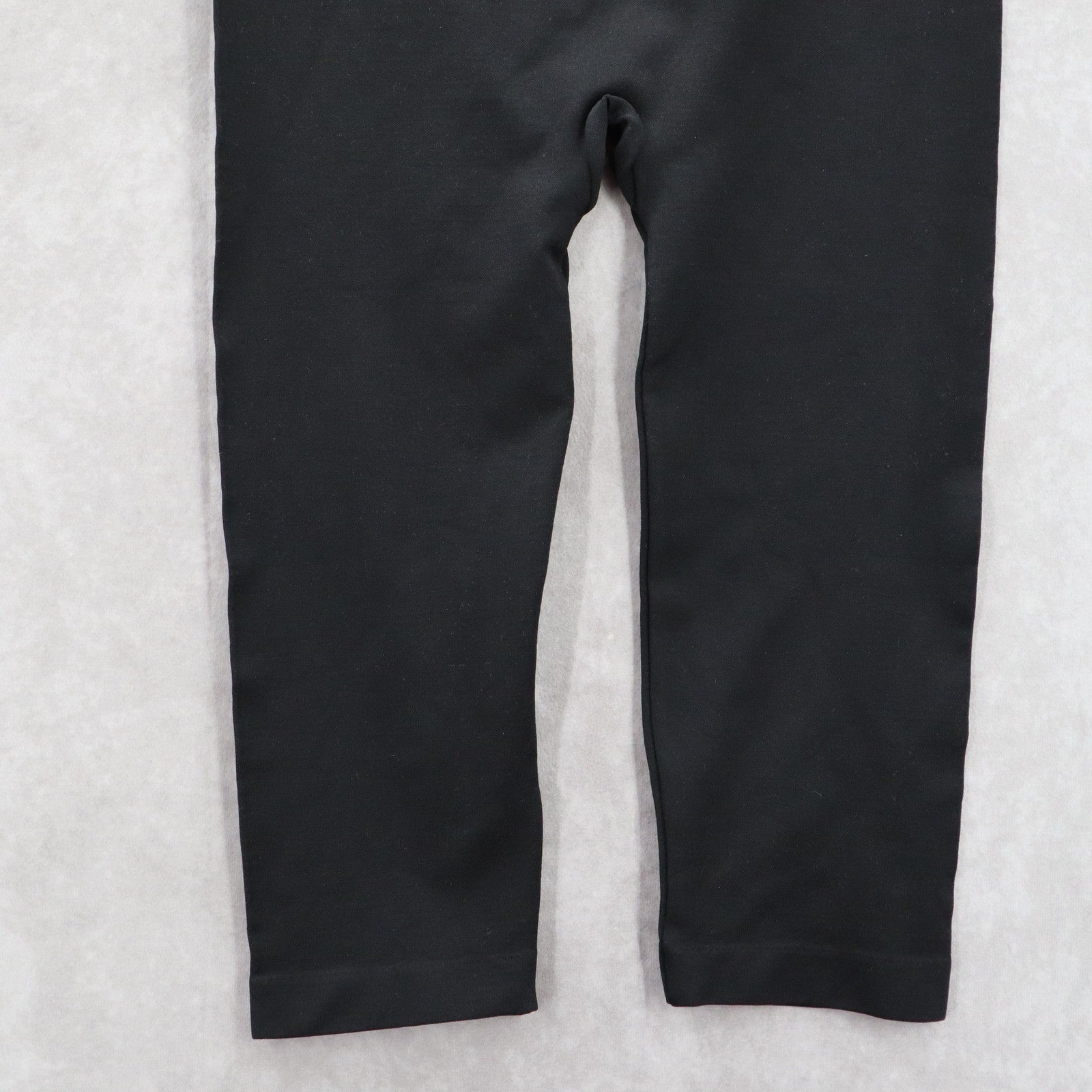 Black Stretch Cropped Capri Casual Relaxed Leggings L/XL