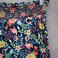 Secret Treasures Blue Floral Wide Leg Boho Pull On Trousers Pant XL Extra Large