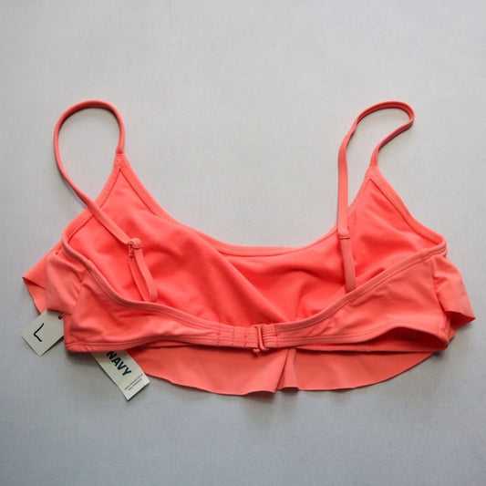 Old Navy Orange Cover Boho Swim Sports Bra Beach Bralette Bikini Top L Large