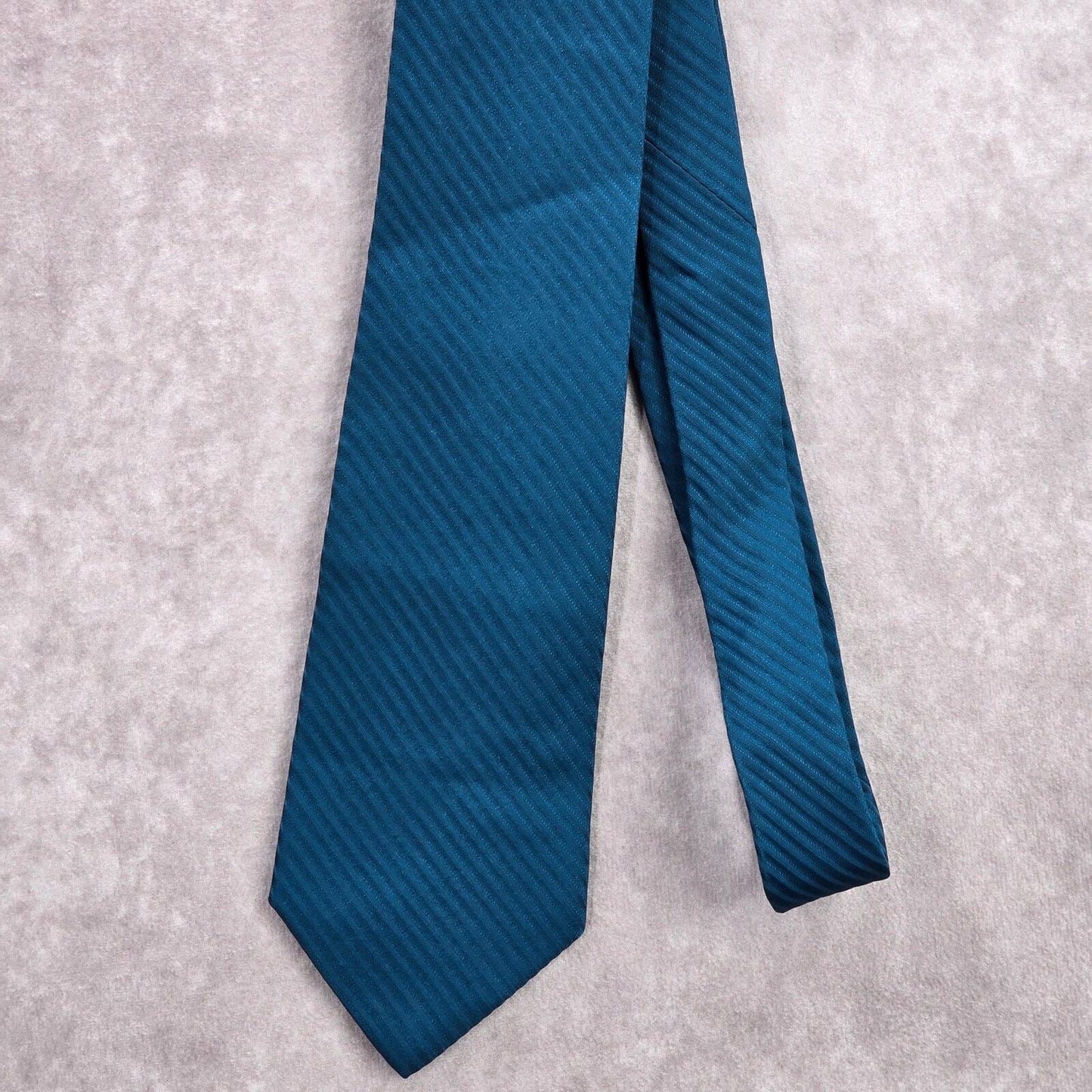 Croft & Barrow Blue Stripe Geometric Executive 100% Silk Repp Neck Tie Men's