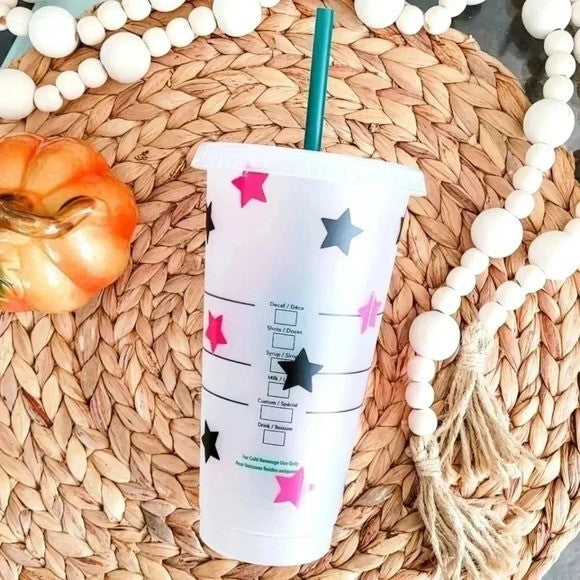 Starbucks 24oz Pumpkin Stars Cup Much Reusable Cold Tumbler