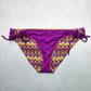 Old Navy Purple Chevron Tie Swim Beach Cheeky Flirty Boho Bikini Bottom L Large