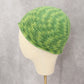 Green Crochet Cable Knit Y2K Vintage Skater Cozy Cottage Beanie Cap Hat OS