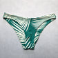 Green Leaf Tropical Swim Beach Cheeky Flirty Boho Bikini Bottom L Large