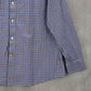 Tommy Hilfiger Blue Plaid Button Down Cotton Dress Slim Fit Shirt Mens Large