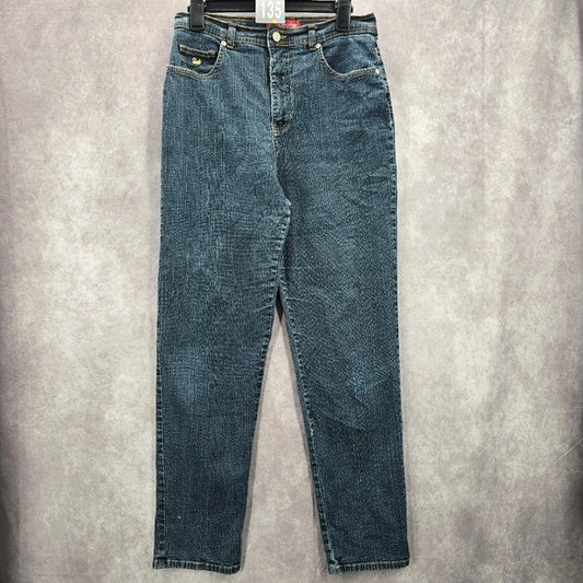 Gloria Vanderbilt Blue Medium Wash Straight Leg Denim Jeans Pants 12