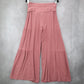 Rewash Pink Boho Wide Leg Palazzo Pants Flowy High Waist Tie Front M Medium