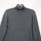 J Ferrar Gray Ribbed Turtleneck Sweater Knit Pullover Classic Minimalist Medium
