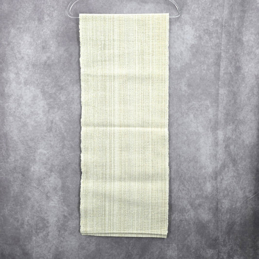 Cream Metallic Gold Scallop Edge Rectangle Long Holiday Table Runner 70" X 13"