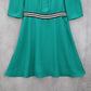 Armani Exchange Green Flare Knee Length Stripe Preppy Classic Dress 10 Medium
