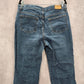 IZOD Blue Cotton Denim Jeans Straight Leg Classic Fit Western Pants Plus 16