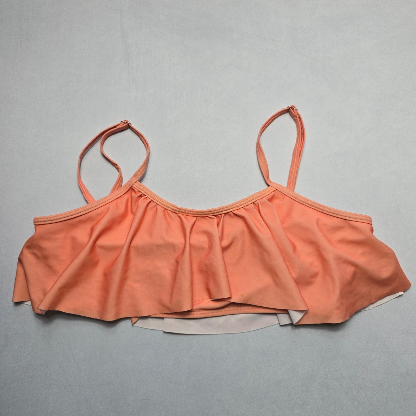 Orange Cover Pull On Swim Boho Fun Sports Bra Beach Bralette Bikini Top L Large