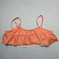 Orange Cover Pull On Swim Boho Fun Sports Bra Beach Bralette Bikini Top L Large