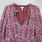 Speechless Purple Floral Fit Flare Boho Ruffle Flirt Bell Sleeve Dress Plus 1X