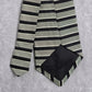 Donna Karan Black Gray Silver Stripe Executive Silk Italy Men's Neck Tie