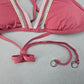 Soluna Pink Lace Tie Padded Boho Beach Bikini Bralette Swim Top S Small