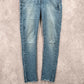 S.O.N.G Perfect High Rise Skinny Ankle Grazer Blue Denim Jeans 3/26