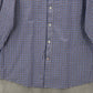 Tommy Hilfiger Blue Plaid Button Down Cotton Dress Slim Fit Shirt Mens Large