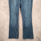 Riders By Lee Mid Rise Boot Cut Straight Blue Denim Pants Jeans Size 14M