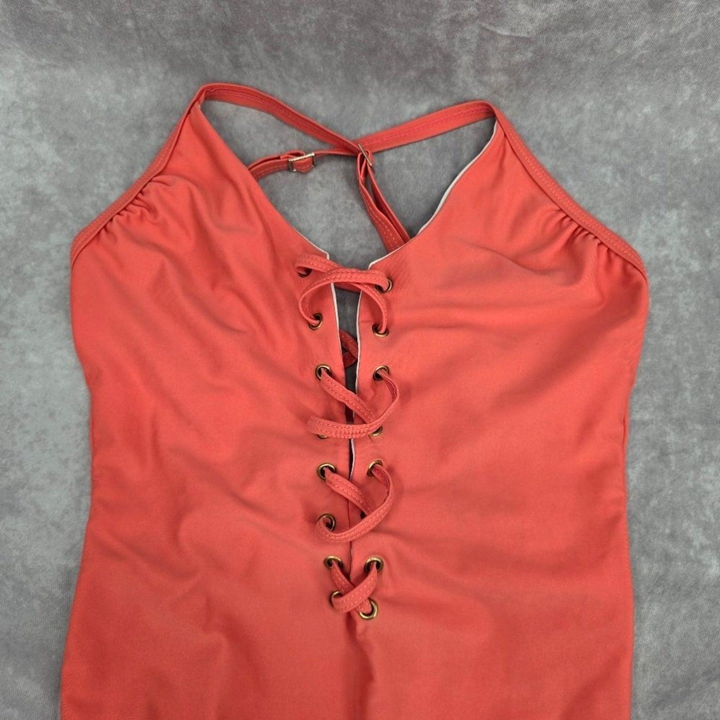 Shein Orange One Piece Swimsuits Swimwear Size Large