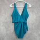 Shein Green One Piece Swimsuits Swimwear Wrap Style Size M
