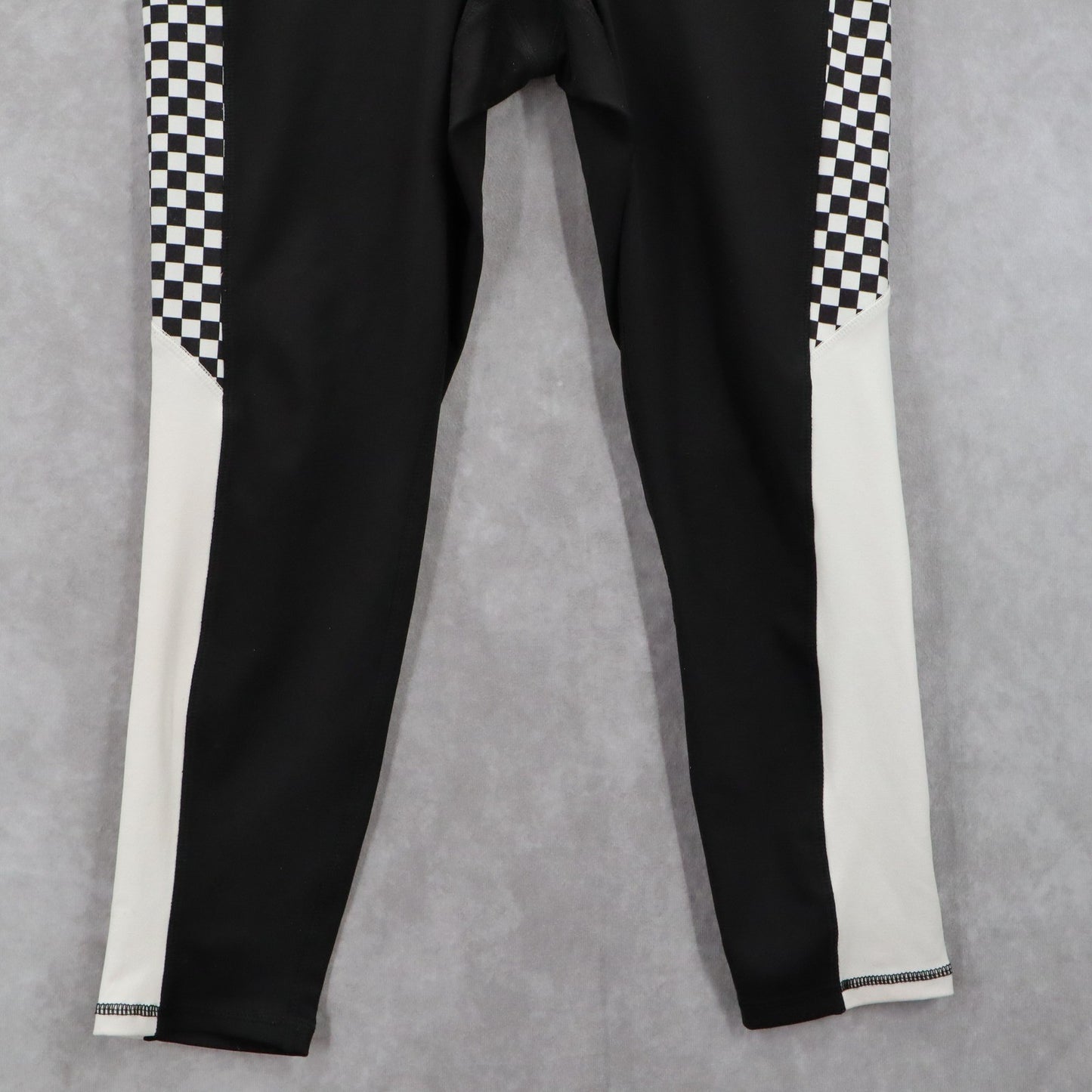 Xersion Black Checker Ankle Active Athletic Stretch Leggings Pants L Large