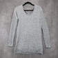 Athleta Gray Long Sleeve Knit Tunic Top Stretch Pullover Soft XS Extra Small