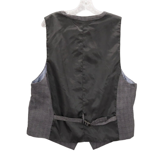 Sovereign Codes Gray Checker 5 Button Point Pocket Waistcoat Formal Suit Vest XL