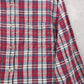 Basic Editions Red Flannel Plaid Long Sleeve Button Down Western Utility Large