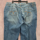 Just My Size Modern Bootcut Straight Wide Blue Jeans 26W Short