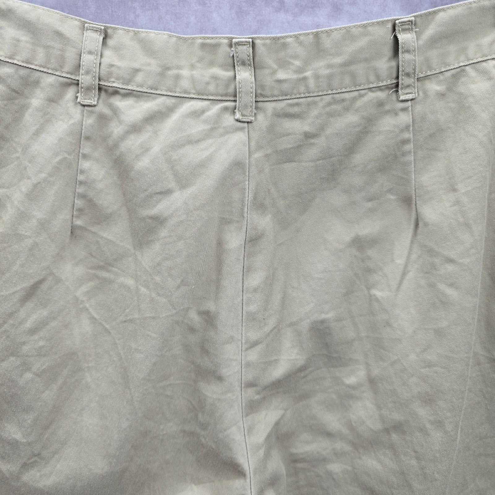 Real Comfort Tan Flat Front Bermuda Bottoms Cotton Pants Shorts Plus 14
