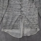 Torrid Gray Layered Hem Tunic Top Long Sleeve Knit Blouse Crisscross Ties 00