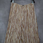 Zac & Rachel Yellow Stripe Pull On Wide Leg Boho Comfy Trouser Pants Large
