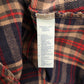 I Love H81 Blue Flannel Plaid Button Up Cotton Patch Western Patch Cowgirl Large