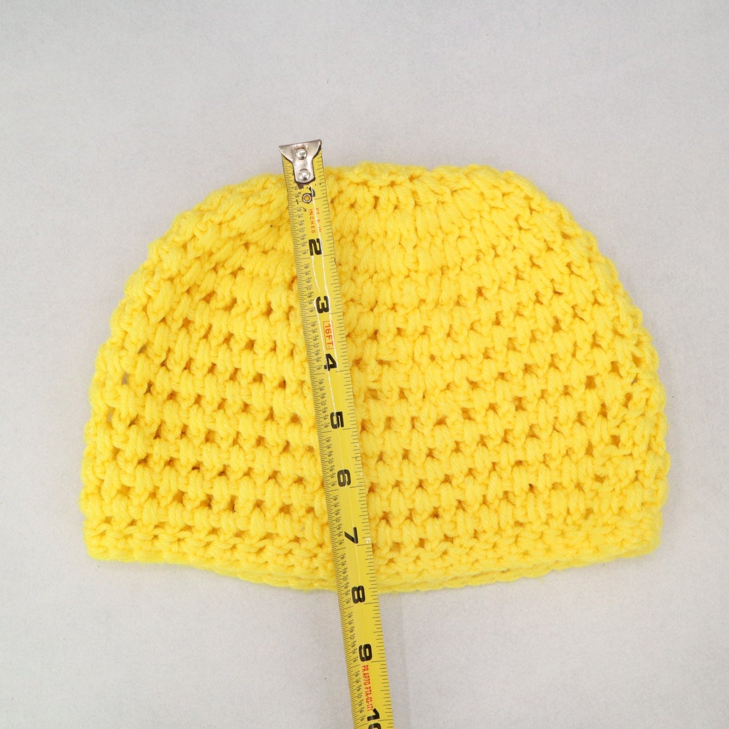 Yellow Cable Knit Y2k Vintage Handmade Cozy Winter Beanie Cap Hat