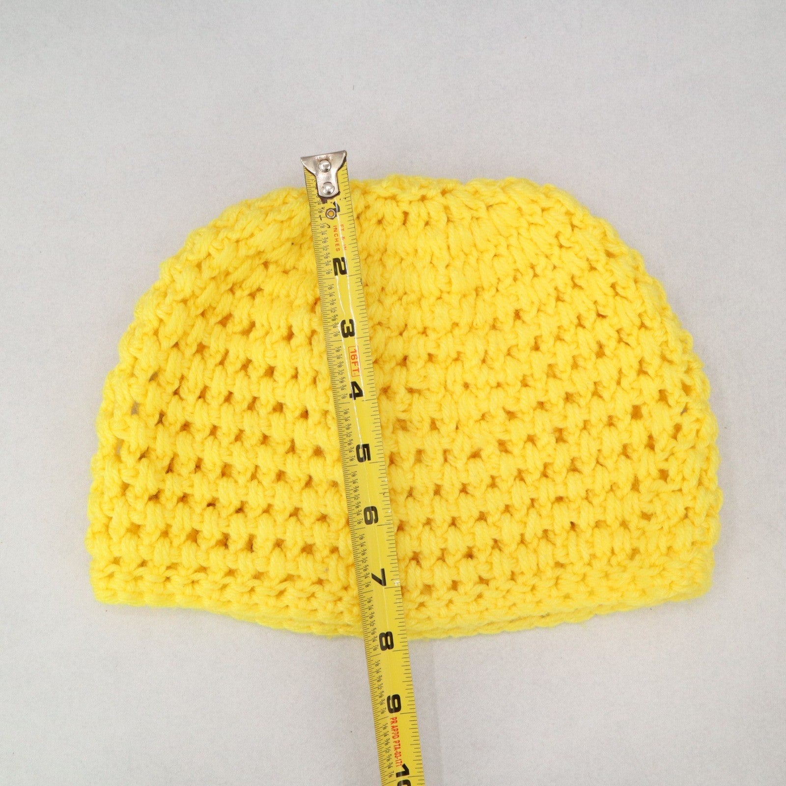 Yellow Cable Knit Y2k Vintage Handmade Cozy Winter Beanie Cap Hat