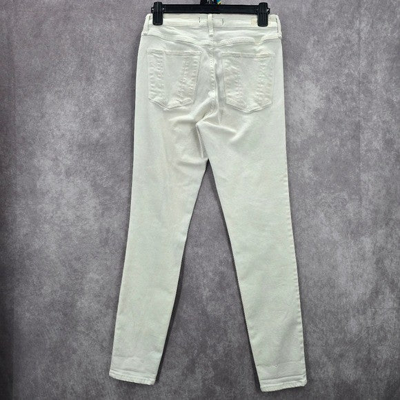 Abercrombie & Fitch White Blue Tie Dye Skinny Slim Denim Pants Jeans 28x28