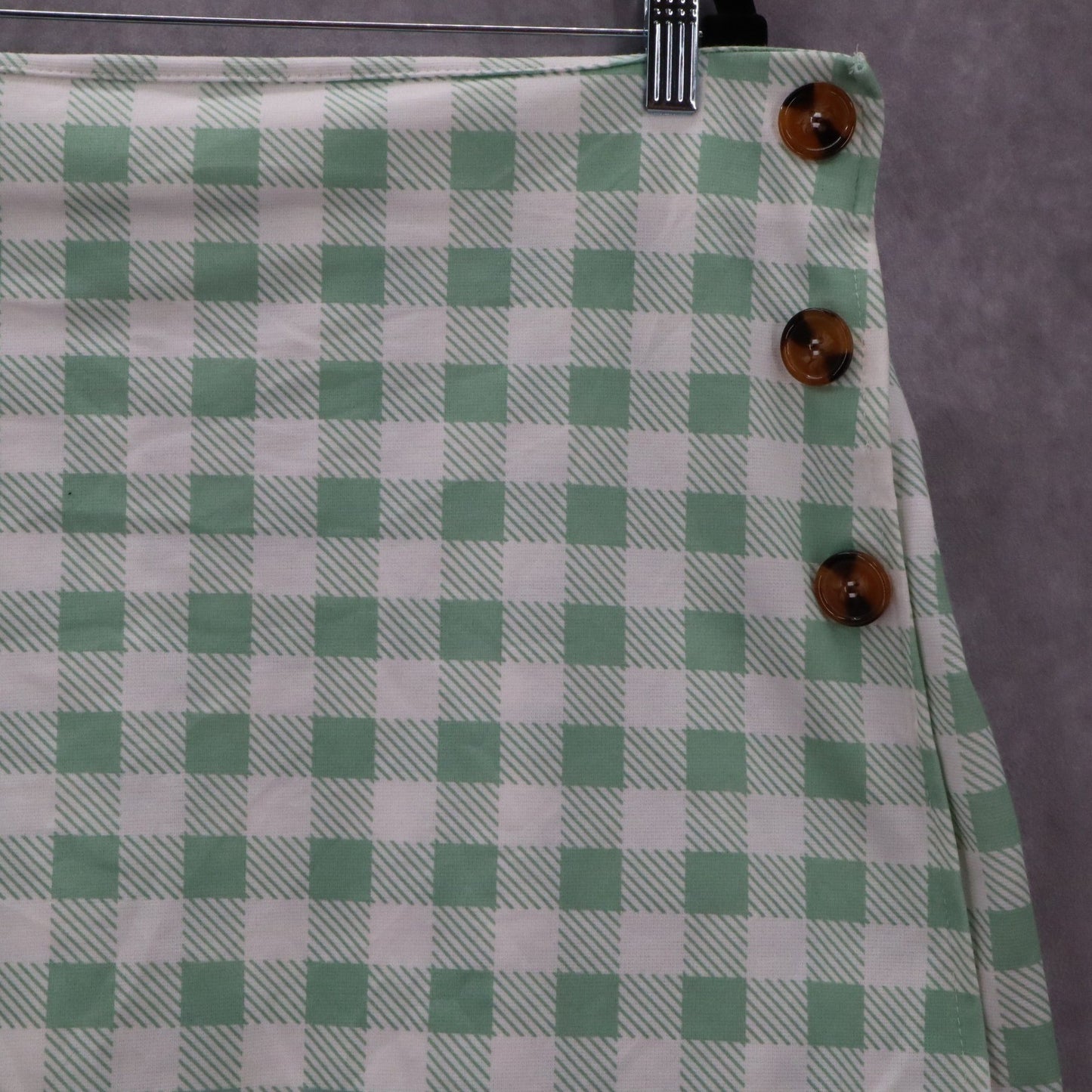 Jolie & Joy Green Plaid Skorts Preppy Mini Shorts Skirt Pull On Pants Plus 2X