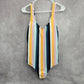 Kona Sol Striped One Piece Swim Padded Bathing Suit Body Suit Beach L Large