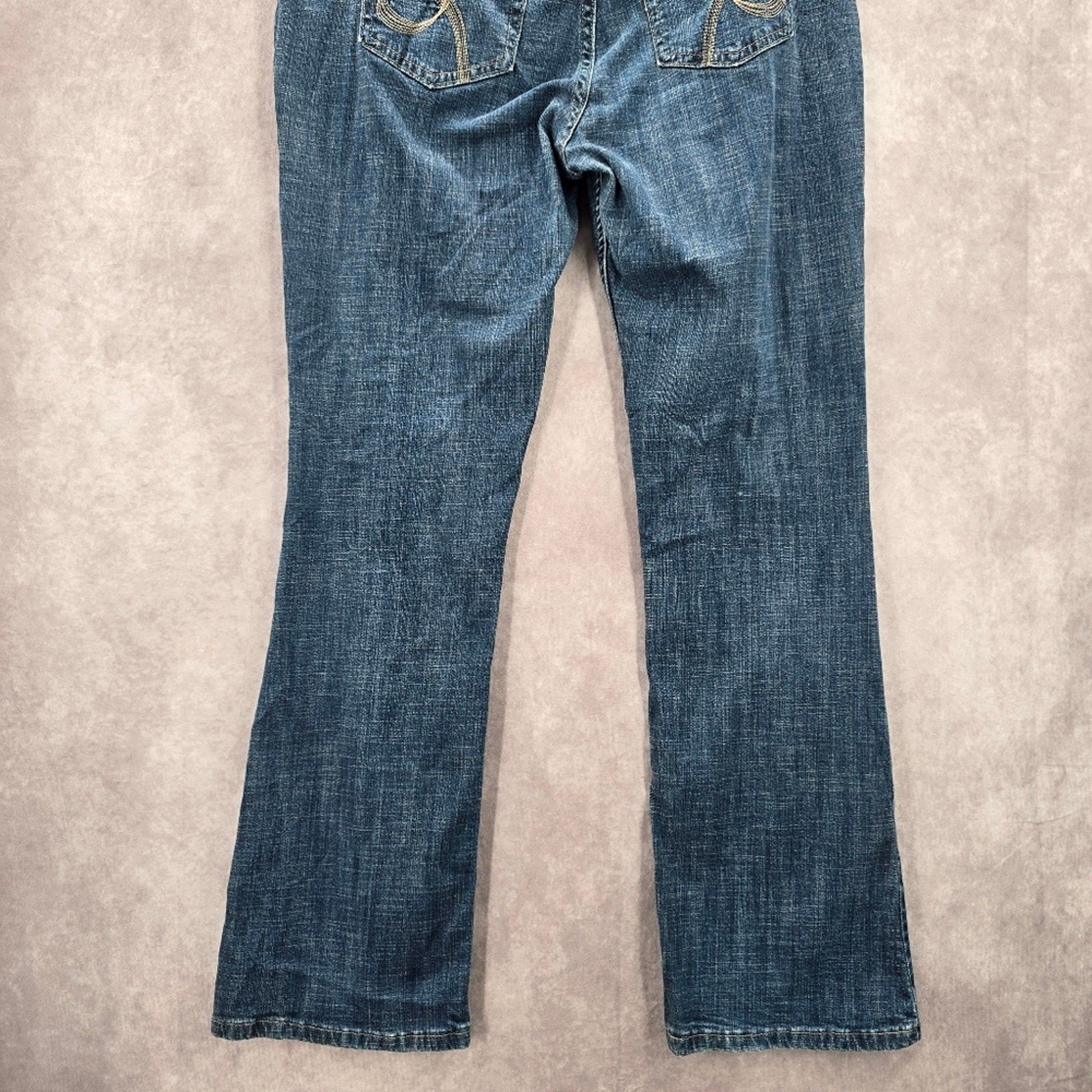 Riders By Lee Mid Rise Boot Cut Straight Blue Denim Pants Jeans Size 14M