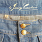 Juicy Couture Ex Cardiff High Waist Y2K VTG Denim Skirt Crest Button 28 Medium