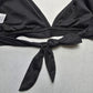 Mossimo Black Halter Tie Swim Sports Bra Beach Bralette Bikini Top L Large