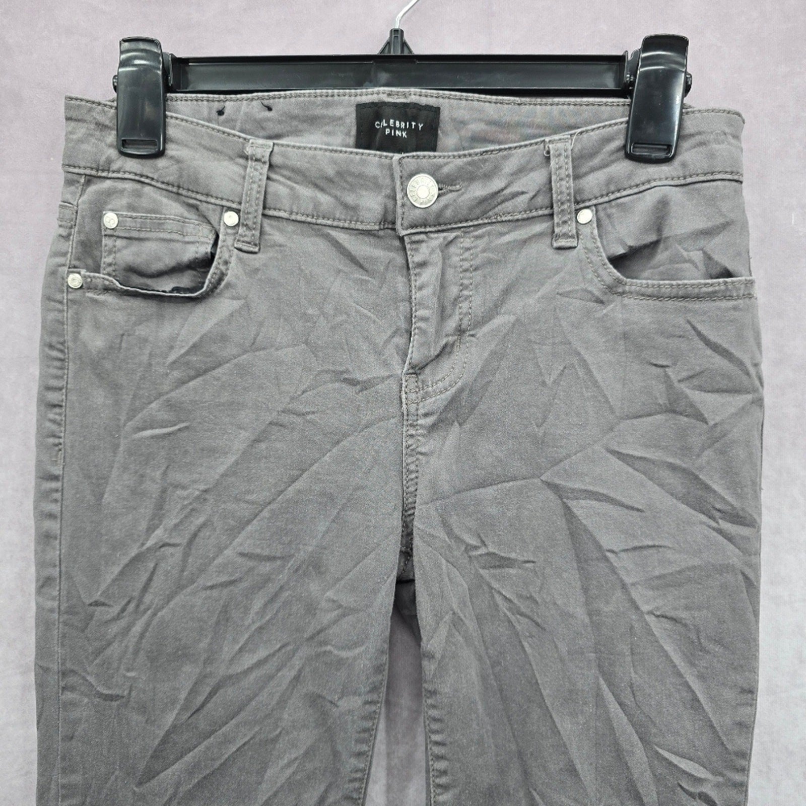 Celebrity Pink Grey Skinny Jeans Denim Pants Bottoms Size 7/28
